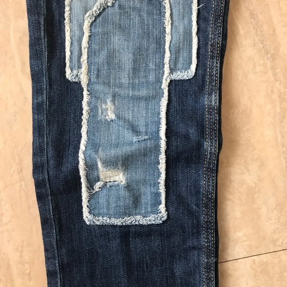 Free People Patchwork Skinny Jeans Size 25 Daisy Haynes Crochet Lace Festival - Picture 7 of 14